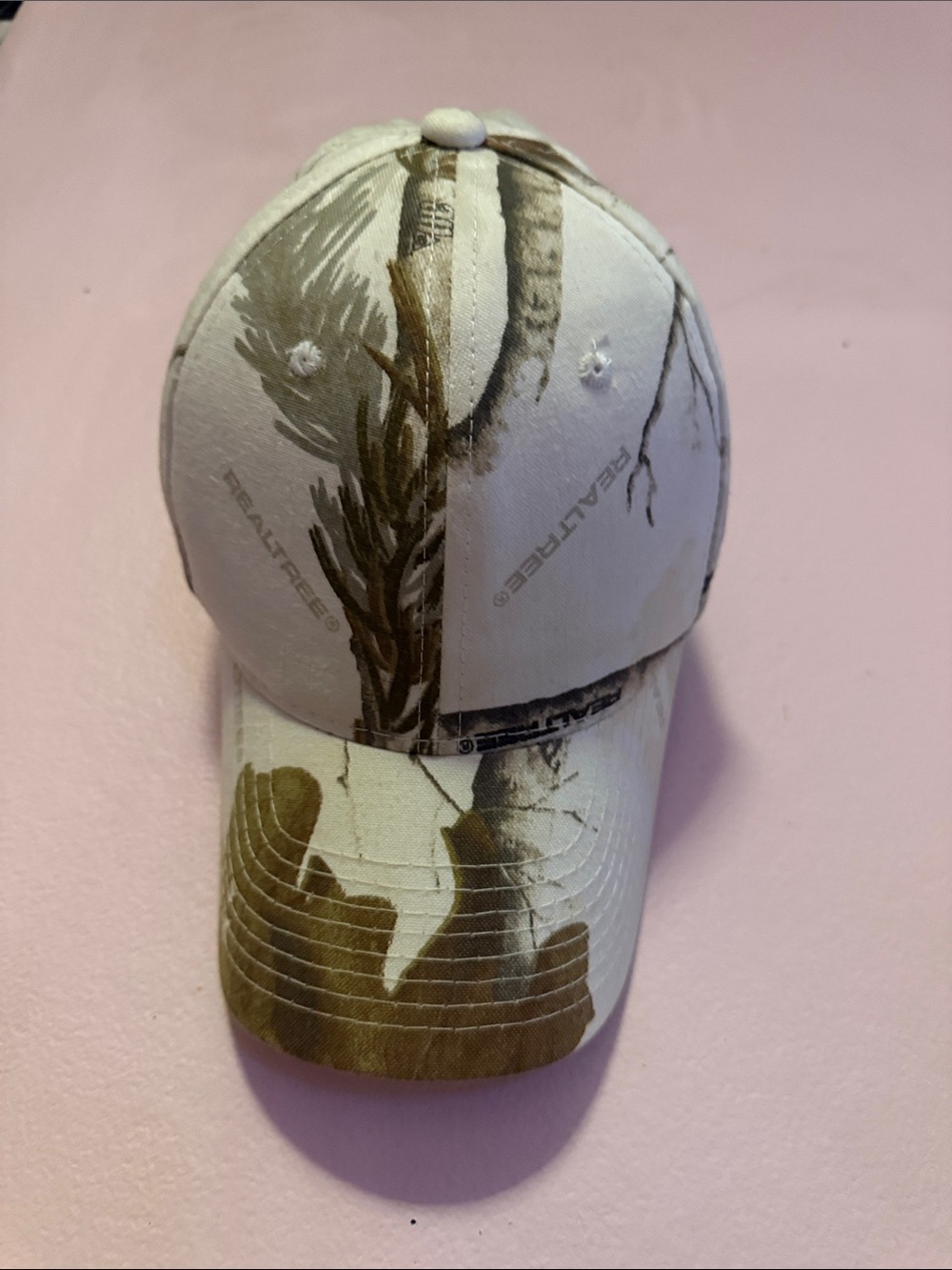 Realtree Camo Cap in White and Brown Tones